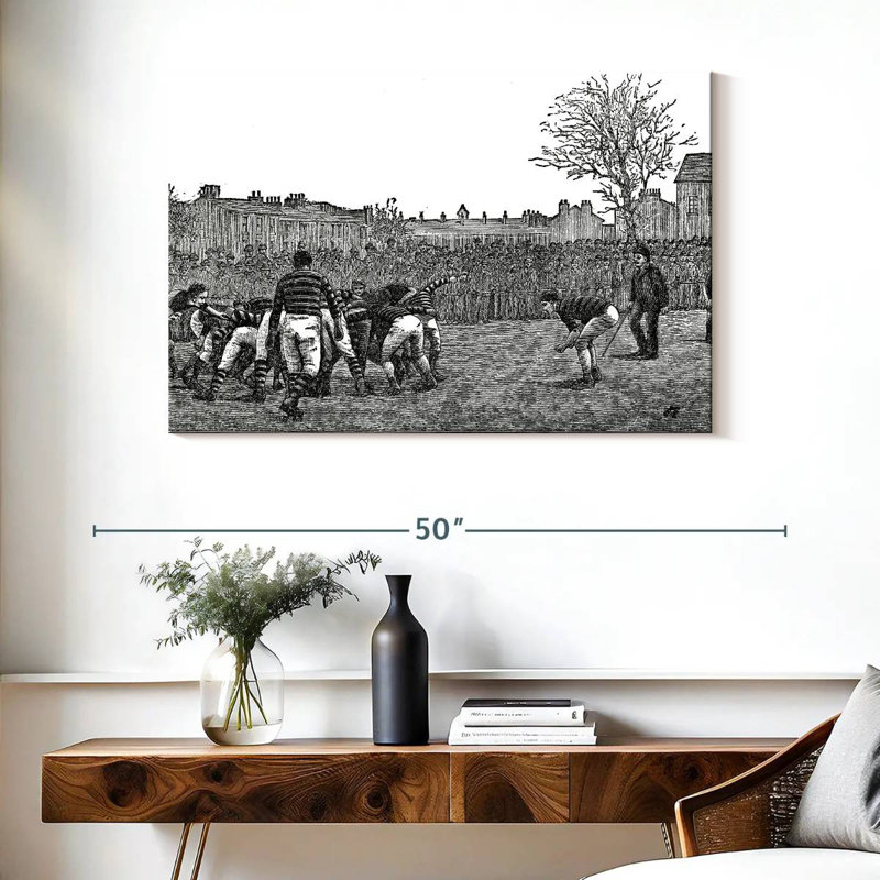 Rugby, 26" H x 39" W