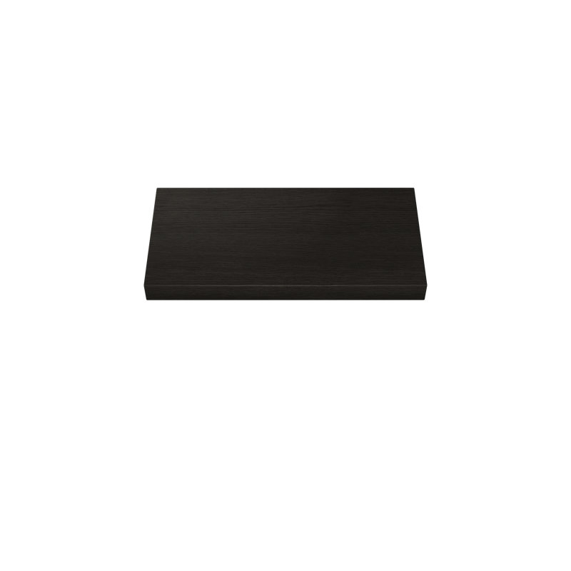 Rift White Oak Floating Shelf, Black Wood