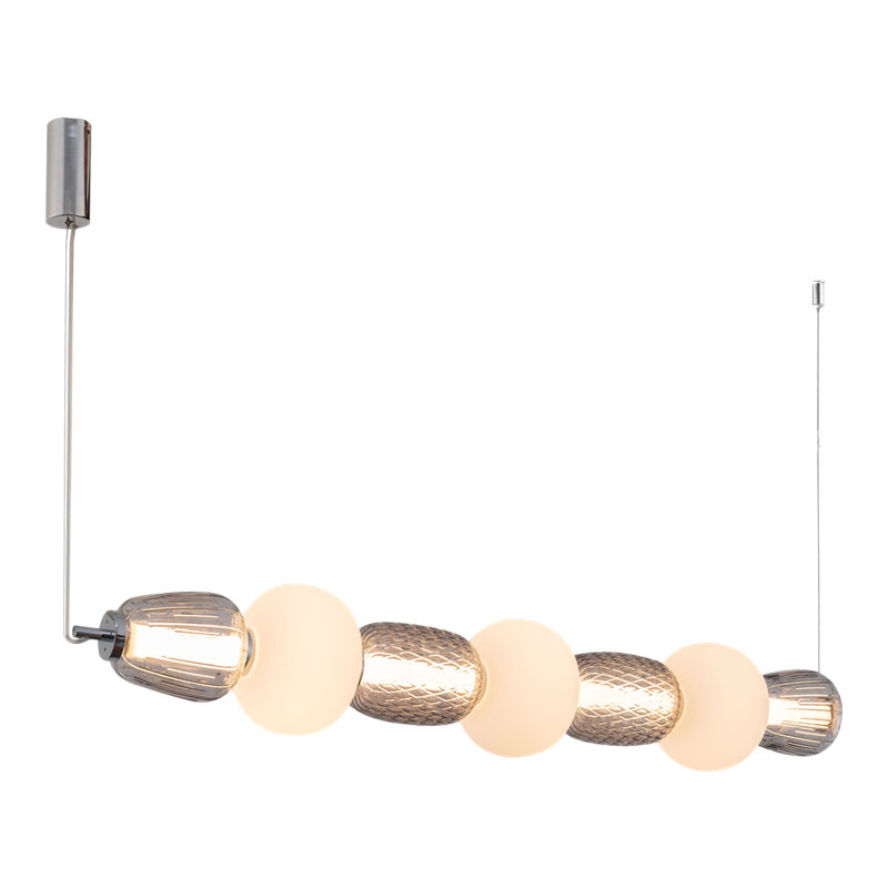 Sfera 1 - Light LED Kitchen Island Pendant, Silver