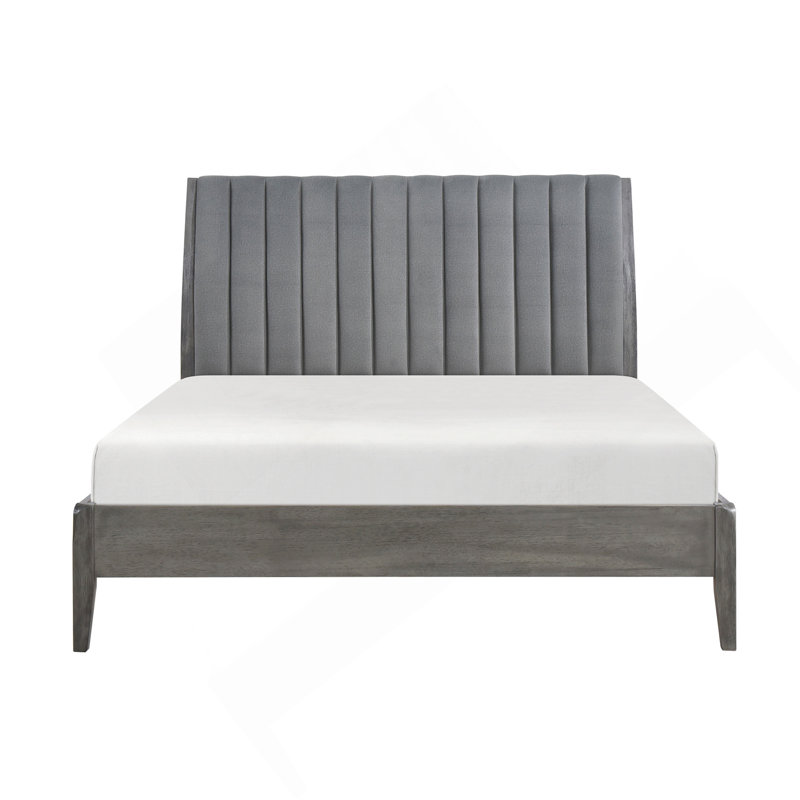 Upholstered Platform Bed With Upholstered Headboard