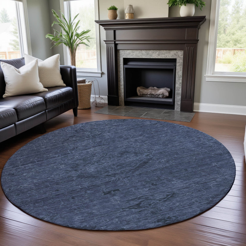 Premium Machine Washable Bovell AMF1111 Global Rug, Round 8'