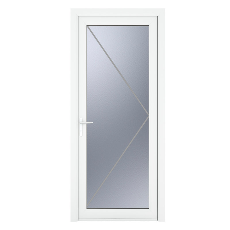 Upvc Single Door, 209cm H x 84cm W x 7cm D