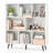 8 Cube Bookcase 3-Tier Modern Storage Organizer w/ 5 Metal Legs Bookshelves