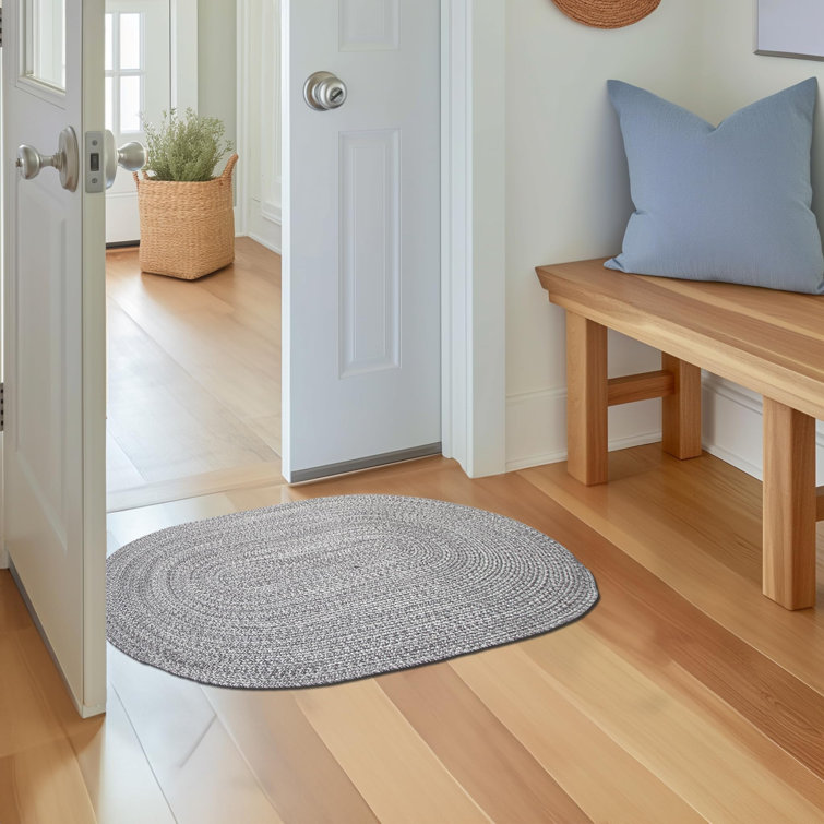 Tapis gris anthracite tressé à la main Elkhorn