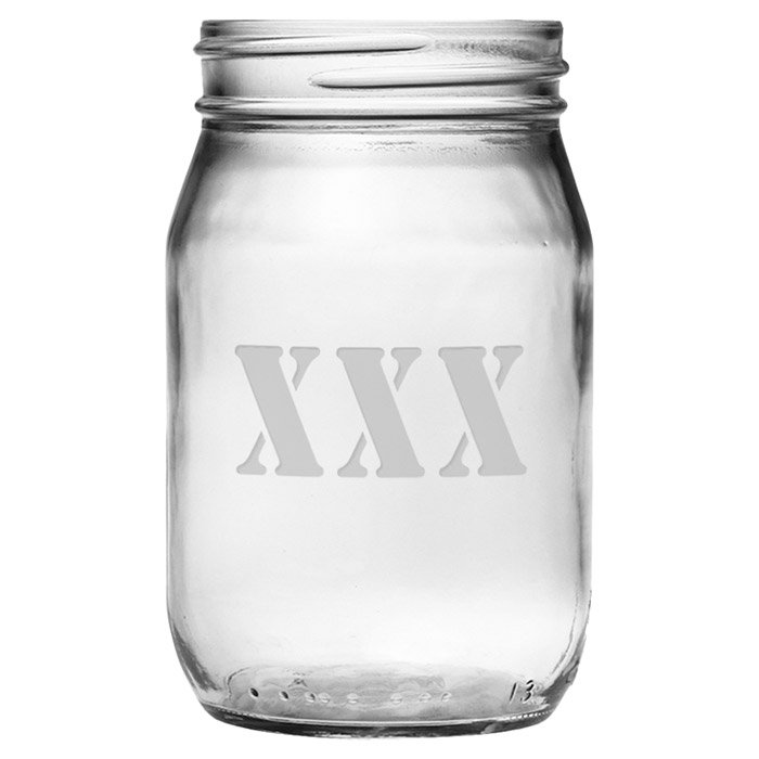 Pot de mason en verre lune