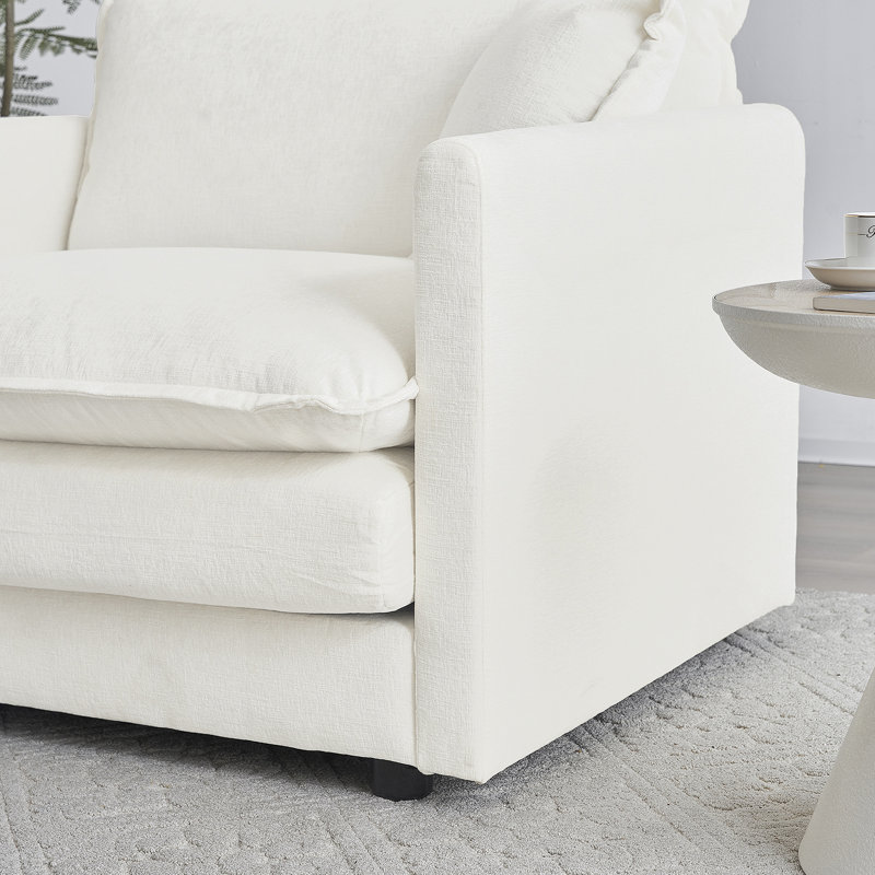 Canapé modulaire polyvalent en forme de U avec méridienne réversible et repose-pieds supplémentaires pour un confort ultime