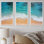 Vue aérienne de la plage bleue Tranquility III - plage, art mural