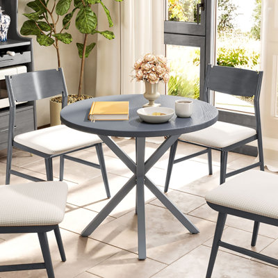 Round Metal Outdoor Dining Table , 85cm W 85cm D