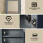 Armoire de rangement de salle de bain murale moderne avec tablette réglable en hauteur-2024348194