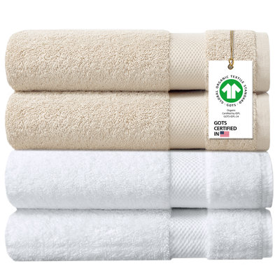 Delara 100% Cotton Bath Towel Same-Size Set Guest Room Case Pack of 4
