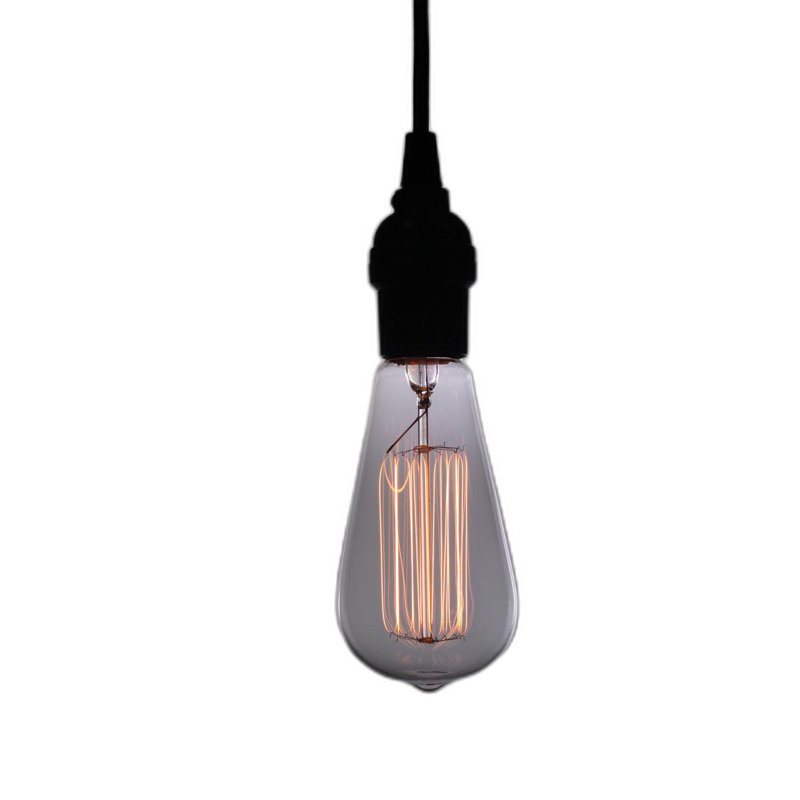 Lila Adjustable Height 1-Light Edison Lamp With Bulb