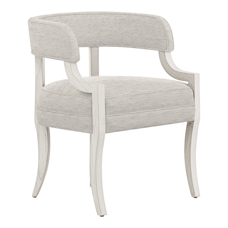 Thom Filicia Home Otisco Upholstered Back Arm Chair, Casa Blanca, Impala Linen