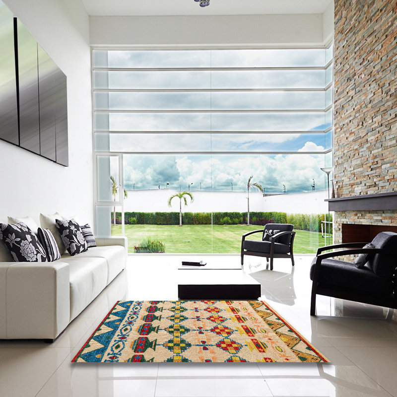Abstract Indoor Rug, Square 6'