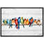 "Watercolor Row of Birds On A Wire, impression sur toile, oiseau coloré et fantaisiste, art moderne" sur-98179662-98179664