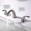 Robinet de salle de bain moderne en nickel brossé 8 po - Meuble-lavabo cascade 3 trous avec ensemble de bonde escamotable, tuyau, bonde en métal 8 po