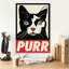 «Purr Propaganda» par Rachel Caldwell, art mural sur toile-963794181