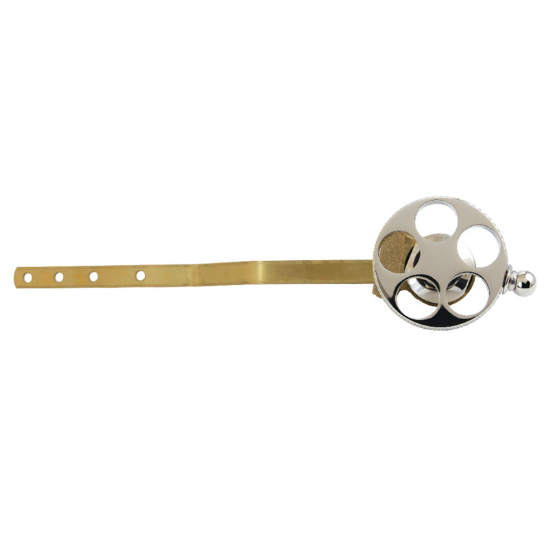 Kingston Brass Webb Front Mount Toilet Tank Lever With Knurled Handle, Polished Nickel