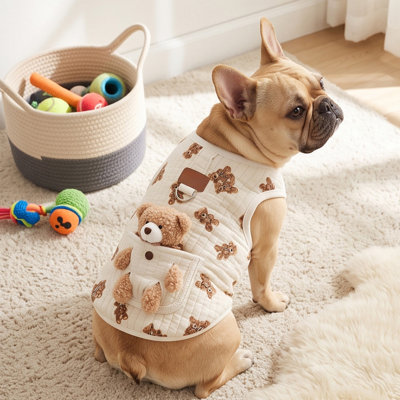 Polyester P et Raincoat Warm Dog Kitty Winter Coat Thick Padded Pet Jacket Cold Weather Puppy Clothing Cozy Outdoor Apparel For Small Medium Dogs And Kitties