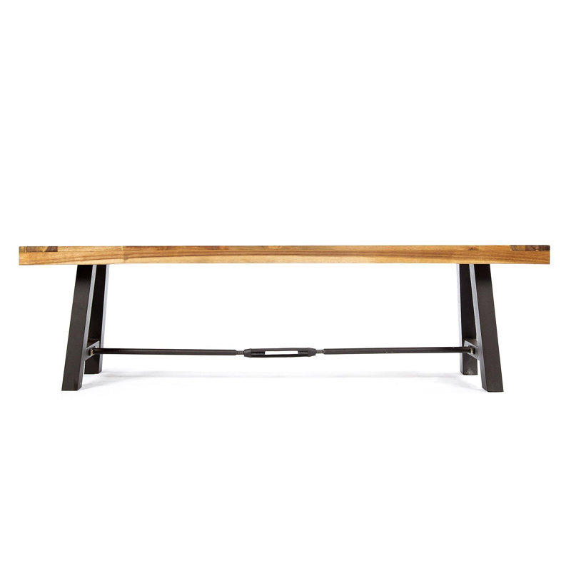 Banc de salle à manger en bois d'acacia, banc de patio sans dossier