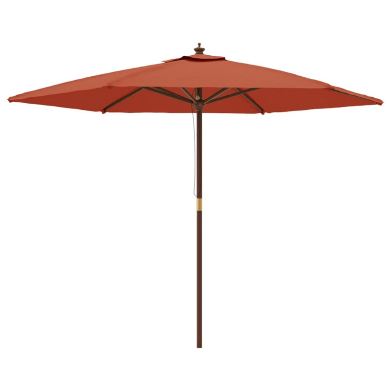 Aslyn Market Parasol, 240cm H x 299cm W x 299cm D, Terracotta