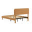Lit plateforme Pedro King avec tête de lit rembourrée ajustable, tissu brun-135372997