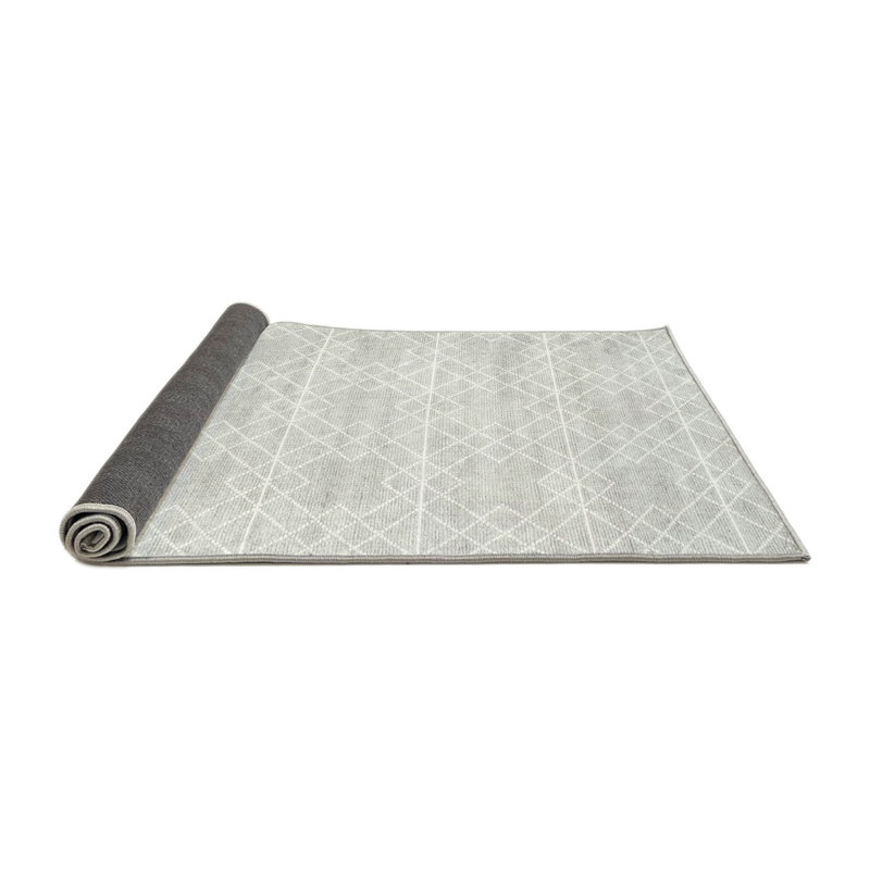 Tapis beige/gris contemporain, Rond 4 pi