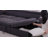 113'' Leather Sectional Sleeper Sofa With Pull Out Bed, Storage Ottoman & Rotating Side Table-1436900215