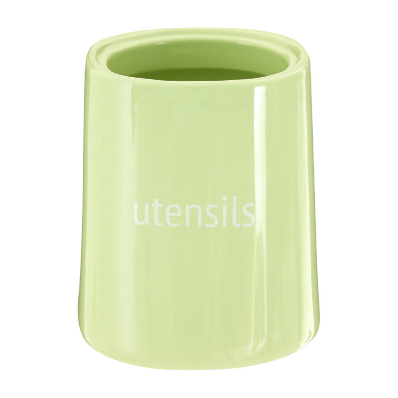 Dolomite Utensil Crock, Green