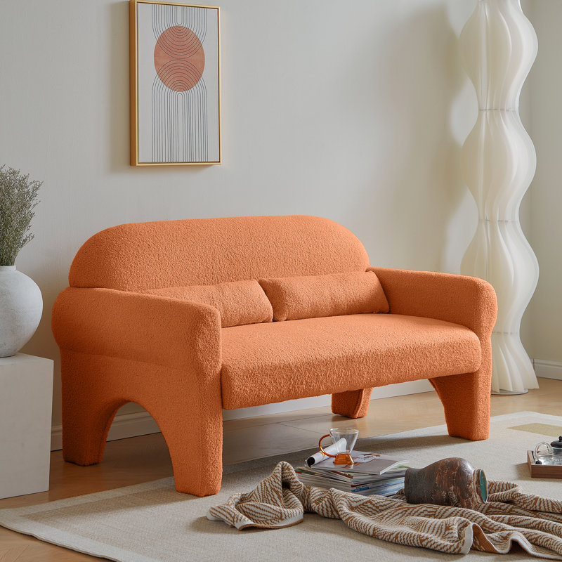 Ornement moderne orange pour l'ameublement de salon - 2 sièges, ensemble en mousse, orange, 2, composé, Orange
