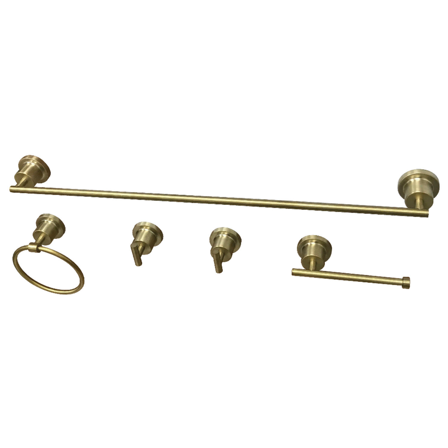 Kingston Brass Concord 5-Piece Bathroom Hardware Set, Satin Brass