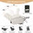 Upholstered Extra Wide Power Recliner With Pillow Arms-2010601221