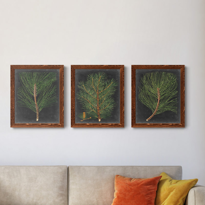 «Dramatic Pine I», ensemble de 3 peintures sur toile encadrées, H 20 po x l 51 po x P 1,5 po, Érable