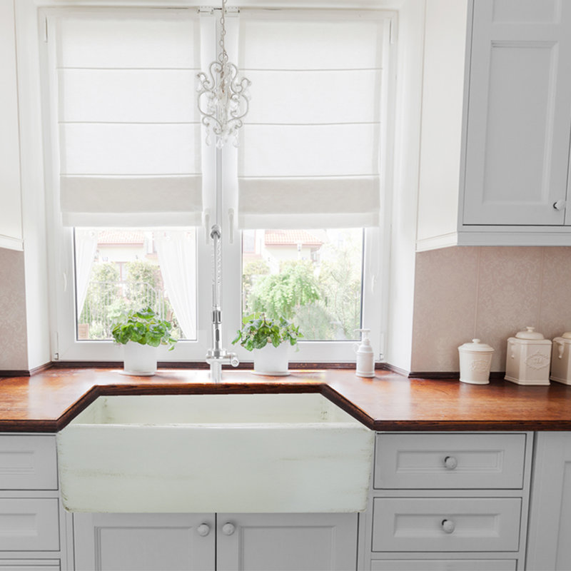 Vineyard 33'' L Single Basin Kitchen Sink, Shabby Straw