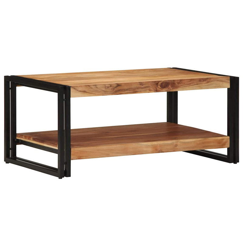 Coffee Table with Storage, Brown Oak, 38" H x 90" L x 50" W