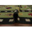 Tapis vert kilim à motif géométrique vert 5 x 8