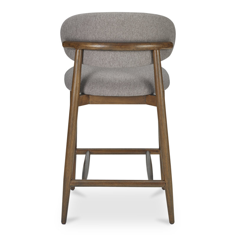 Deloris 26.5" Counter Stool, Grey Performance Chenille