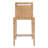 Caiman 24 in. Seat Height Rattan Woven Counter Stool with Back