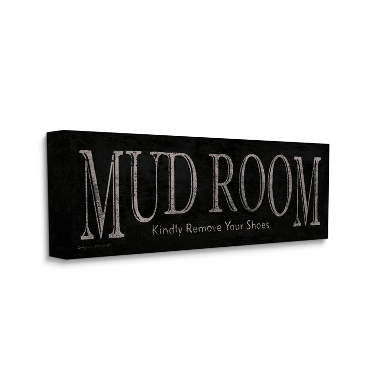Rappel de chaussures «Mud Room Retirez les chaussures» par Stephanie Workman Marrott - impression, Toile tendue