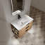 Meuble-lavabo mural avec tiroir et tablette à fermeture en douceur-1285702713