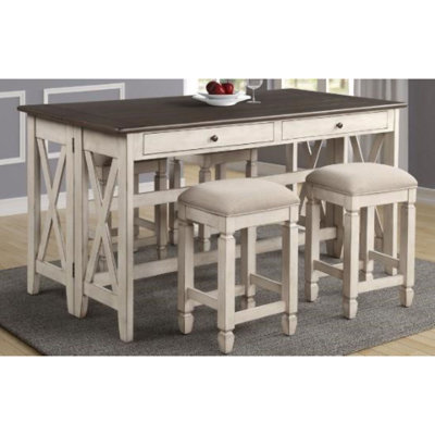 Table à abattants avec tabourets