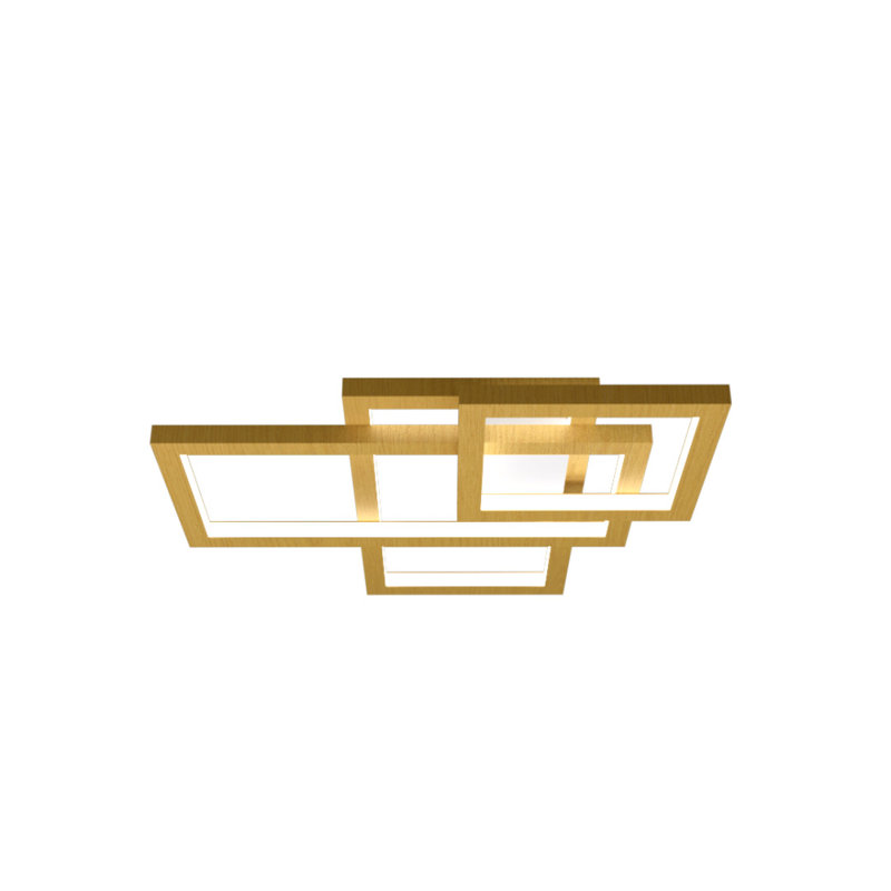 Gold Geometric LED Flush Mount Ceiling Light