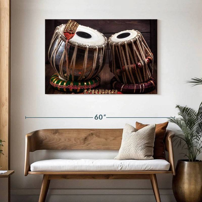 Abarca Tabla Drums And Bells, 30" H x 45" W