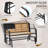 2-person Outdoor Glider Bench With Classic American Style Backrest, Weatherproof Outdoor Rocking Benches For Garden, Park, Porch, Patio