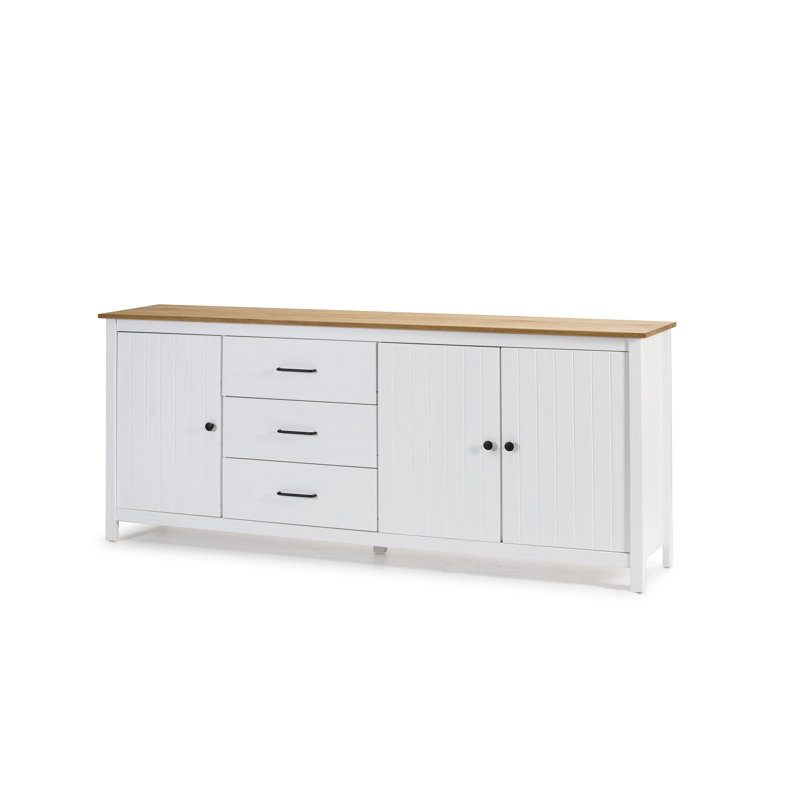 Getz 190cm Solid Wood Sideboard, White/Oak