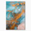 Turquoise luxueux et écoulement de marbre doré - peinture-2128054001-2128054014