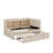 Twin Size Upholstered Daybed With Trundle, Storage Shelves, USB & Outlet-123708825