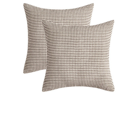 Coussin en velours côtelé deux tons Corduroy