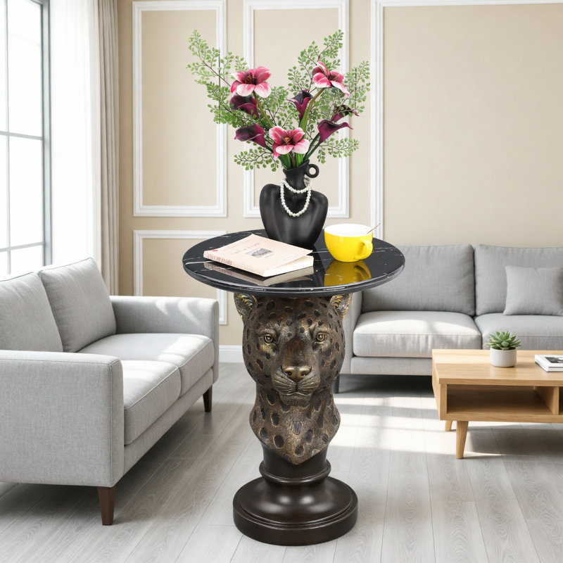 Table d'appoint Leopard Head