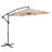 Haque 120'' Cantilever Umbrella Steel Offset Patio Umbrella with Crank in Beige-177336077-137820404