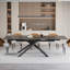 Ensemble de table de salle à manger extensible 102 po avec table en pierre frittée et 8 chaises en similicuir-115160302-115160301